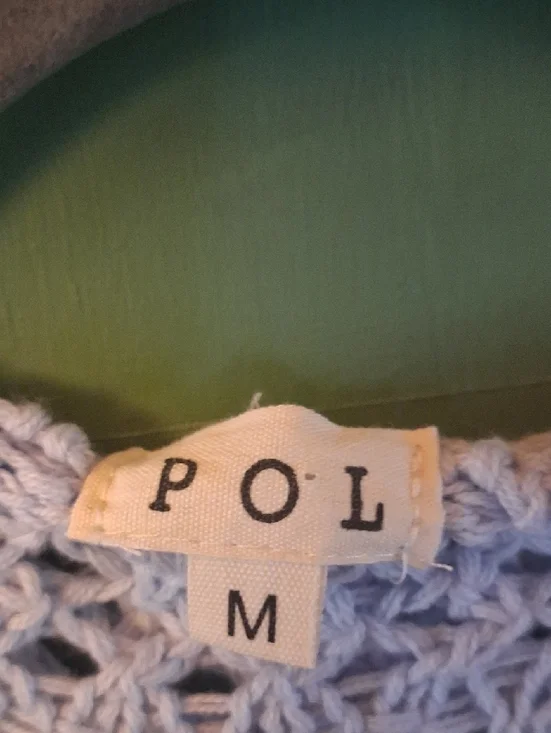 POL Light Blue Crochet Flag Hoodie - Picture 2 of 7